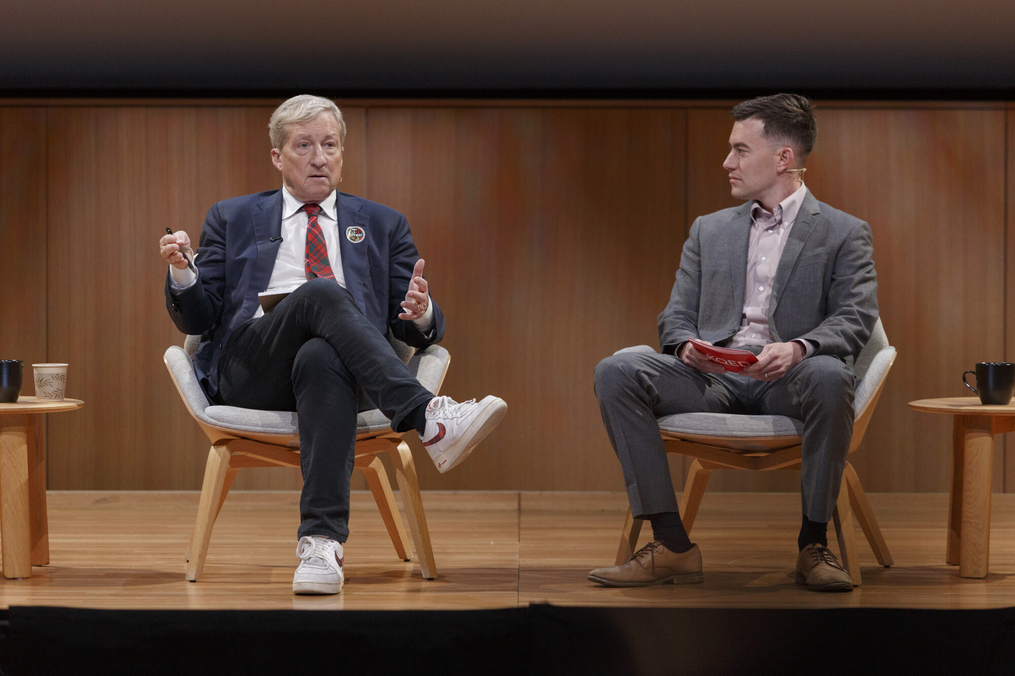Source-feed image associated with Tom Steyer Vows to Challenge Corporate Power and Protect Workers from AI at KQED Town Hall