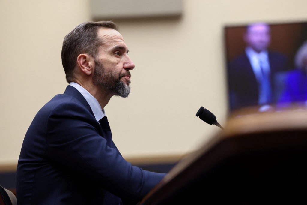 Image from linked report: WATCH LIVE: Jack Smith testifies before Senate Judiciary as GOP targets past Trump probes