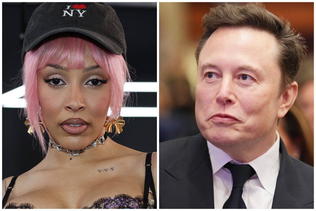 Source-feed image associated with Doja Cat Slams Elon Musk as a ‘Barrel Chested Ewok’ While Requesting Changes to X: ‘You Look Like You Eat Sand’