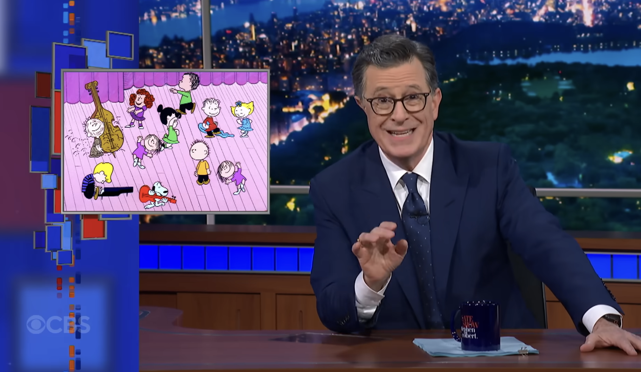 Source-feed image associated with CBS Will Pay for Unauthorized Use of ‘Linus and Lucy’ in ‘The Late Show With Stephen Colbert’ Finale; Proceeds to be Donated to José Andrés’ World Central Kitchen