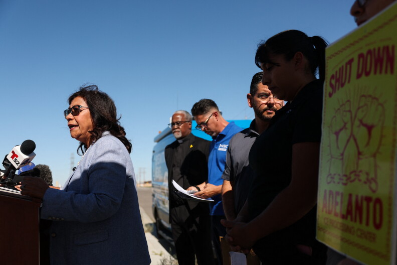 Source-feed image associated with A federal judge ordered fixes at Adelanto. Now a congresswoman wants the state to step in