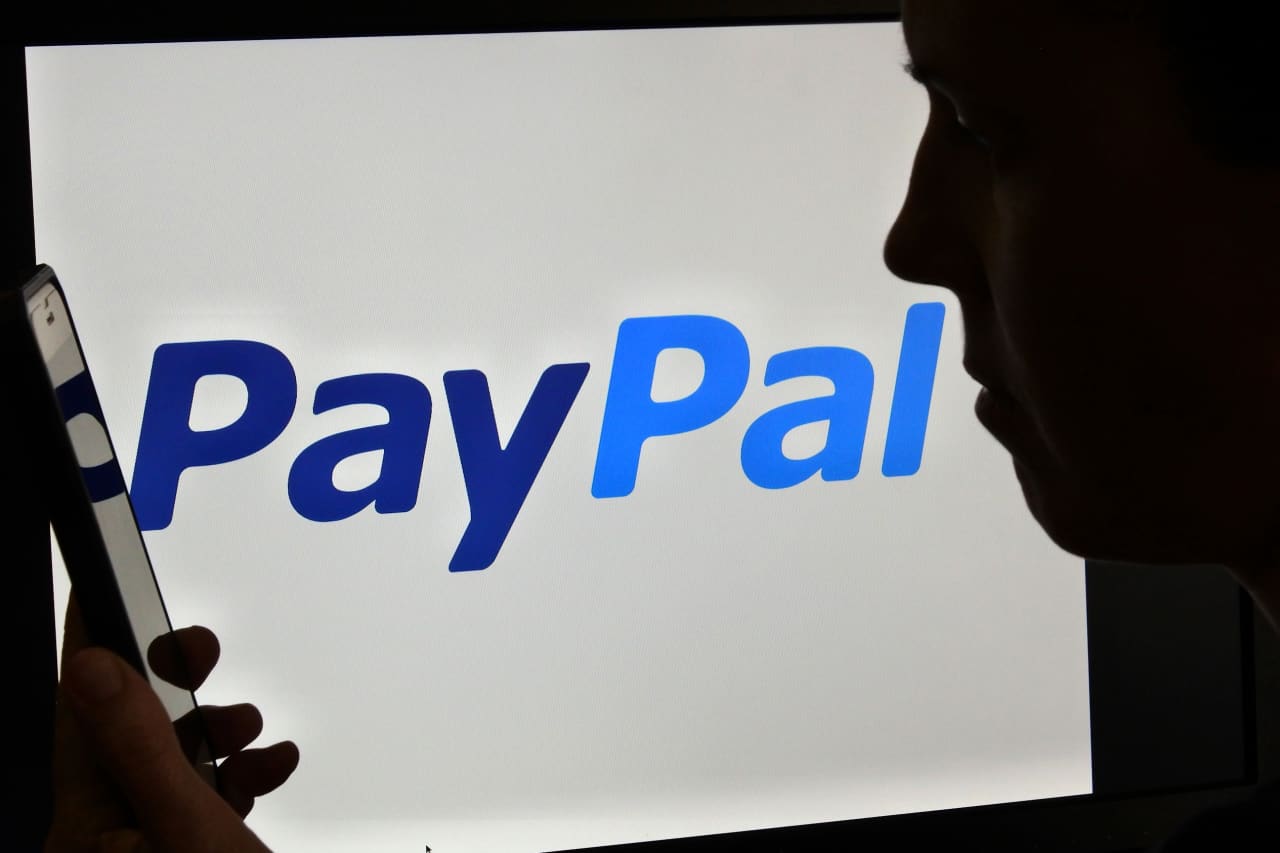 Source-feed image associated with PayPal’s battered stock is getting a record boost from a report of buyout interest