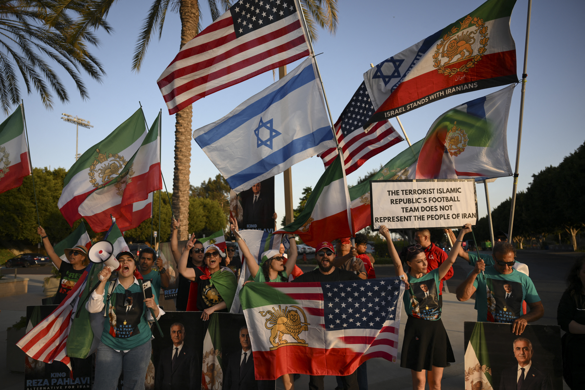 Source-feed image associated with Protests and Celebrations: Iranians in Los Angeles Have Mixed Feelings on World Cup
