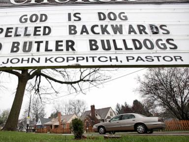 Image from linked report: Giggle for God: America’s witty church signs aim to inspire, attract passersby