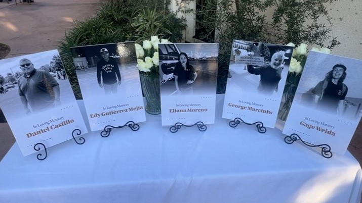Source-feed image associated with LA helicopter crash: Community pays tribute to those killed in NBC4 helicopter crash, including Eliana Moreno, George Marciniw, Gutierrez Mejia