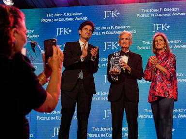 Source-feed image associated with Jerome Powell uses JFK award speech to warn against political pressure on Fed, courts and schools