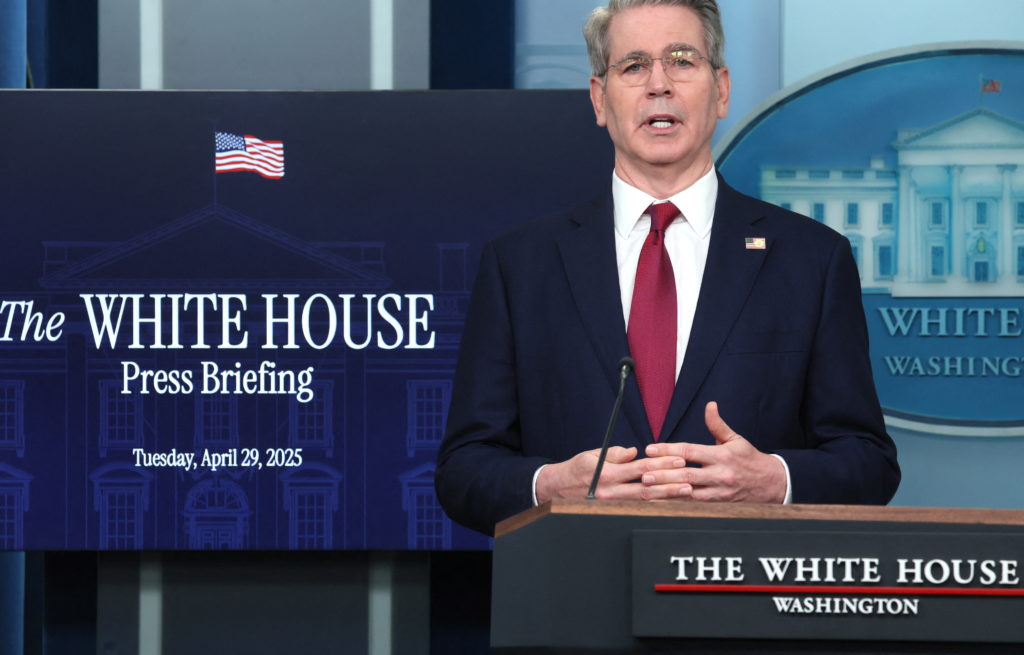 Source-feed image associated with WATCH LIVE: Bessent holds White House briefing as jobless claims and inflation rise amid U.S.-Iran war