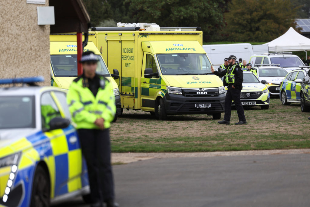 Image from linked report: 5 men arrested near UK air base used by U.S. in Iran war on suspicion of preparing a terrorist act