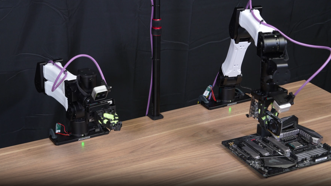 Source-feed image associated with AI coding agents taught robots how to install GPUs and cut zip ties