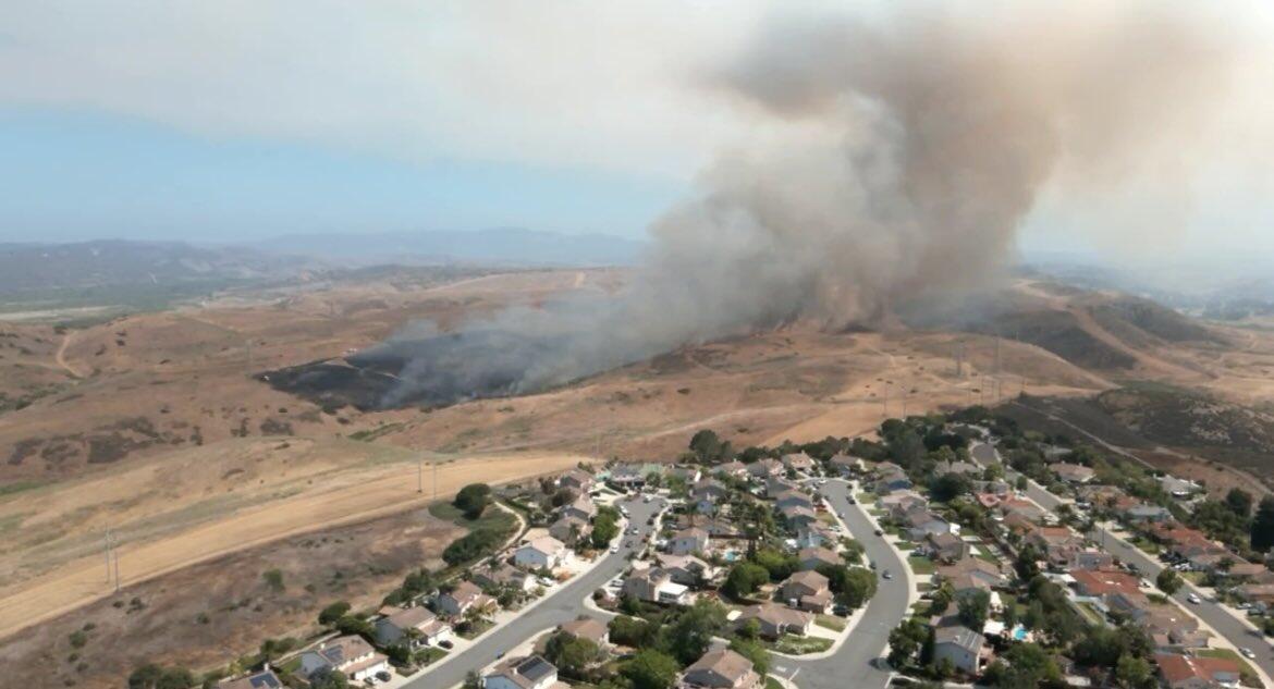 Source-feed image associated with Crews make progress battling fire at Camp Pendleton; evacuations lifted