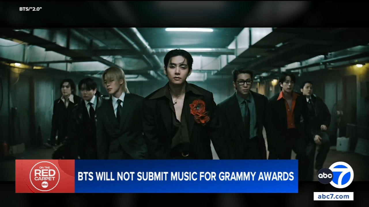 Source-feed image associated with BTS won't submit music for 2027 Grammy Awards consideration