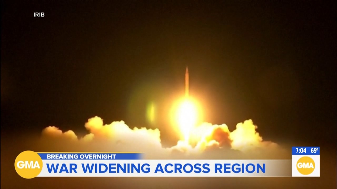 Source-feed image associated with The US and Iran trade missile barrages as hopes dim for a quick resolution