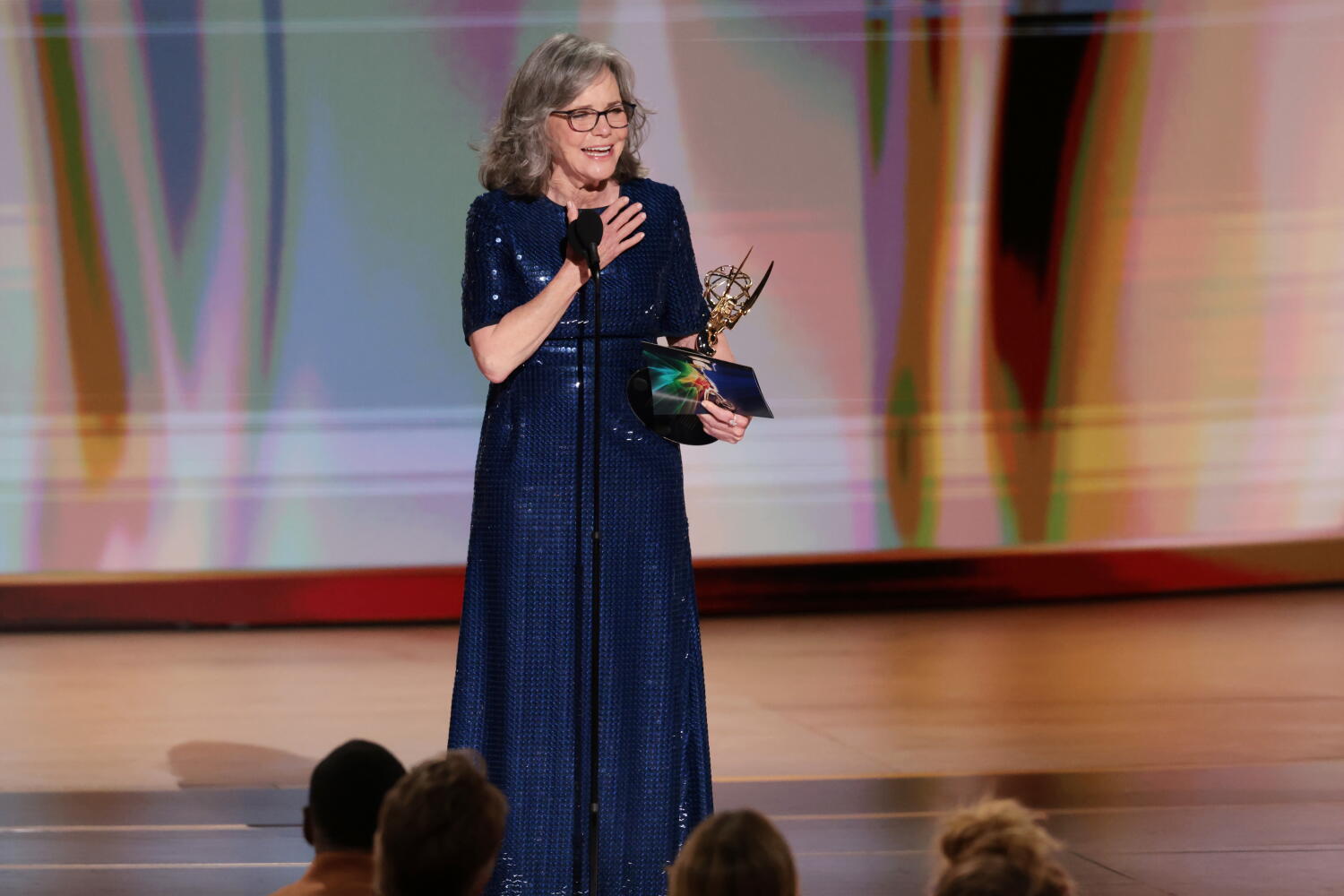 Source-feed image associated with Sally Field wins lead actress Emmy for 'Remarkably Bright Creatures,' setting a record