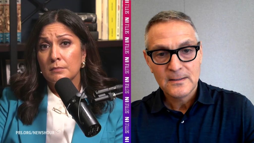 Image from linked report: Ari Emanuel and Amna Nawaz discuss finding the next big thing on 'Settle In'