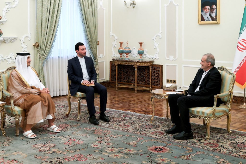 Source-feed image associated with Qatari spokesman on regional war and the path back to U.S.-Iran talks