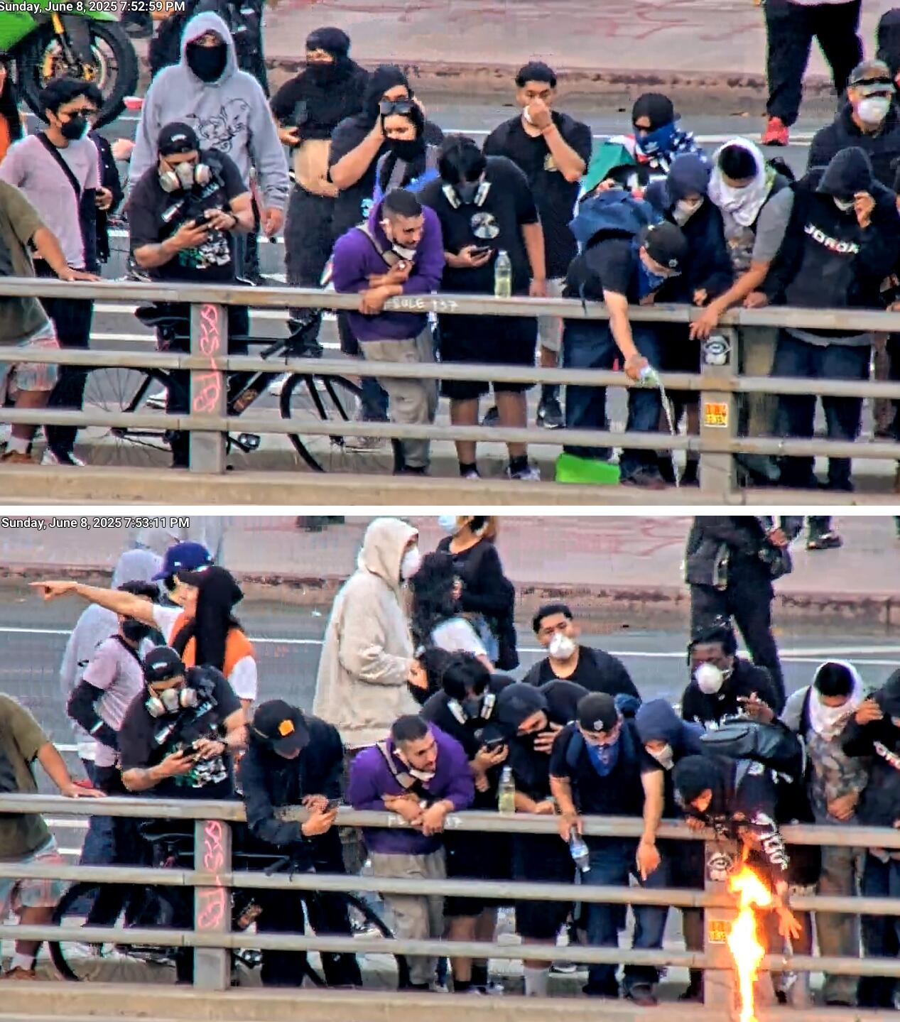 Source-feed image associated with Anti-ICE protester accused of pouring lighter fluid on CHP car is sentenced to prison
