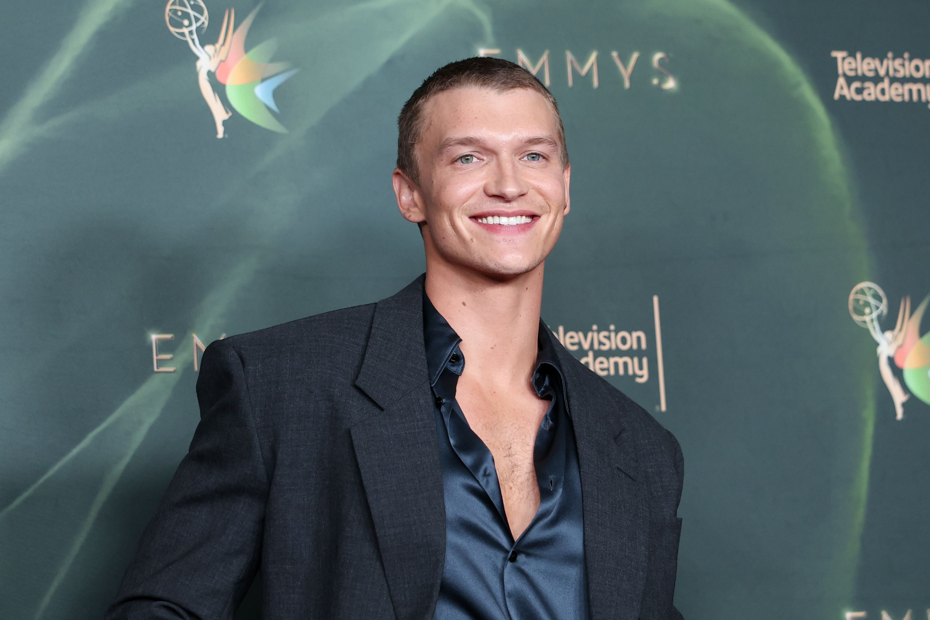 Source-feed image associated with Connor Storrie Officially Debuts His Buzzcut at the 2026 Creative Arts Emmys
