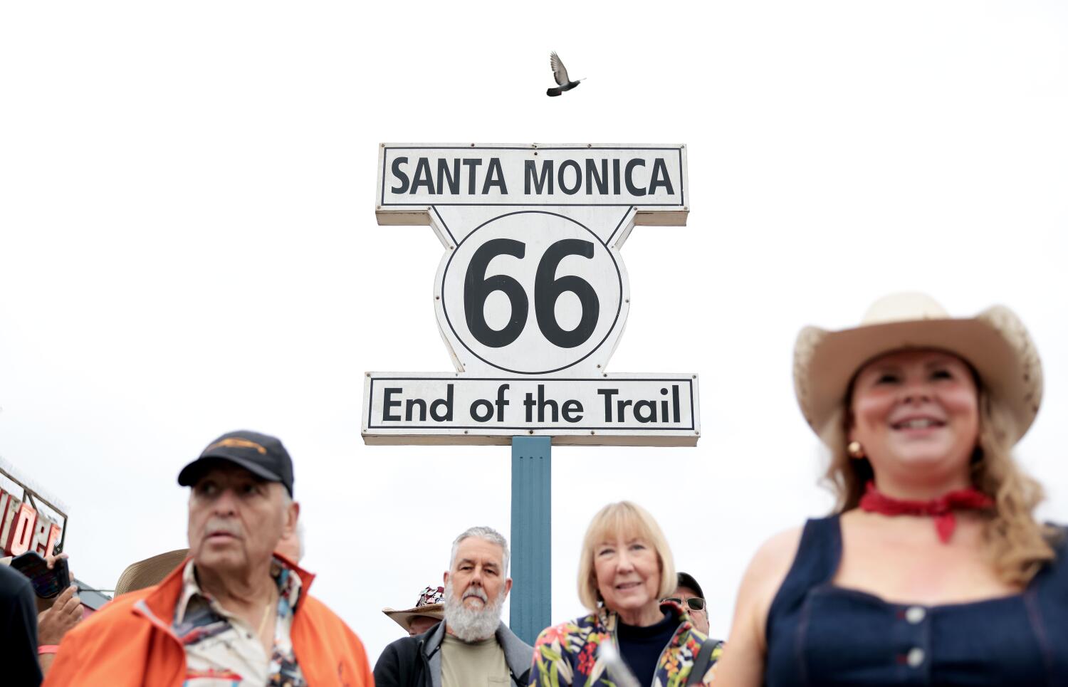 Source-feed image associated with At 100, Route 66 still beckons as a cross-country caravan takes off from Santa Monica