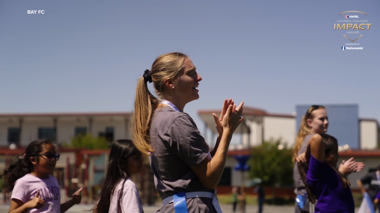Source-feed image associated with Bay FC's Hannah Bebar nominated for Lauren Holiday Impact Award
