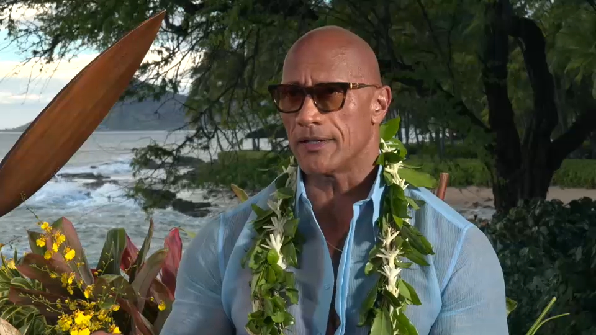 Source-feed image associated with Dwayne 'The Rock' Johnson has emotional reaction to live-action 'Moana'