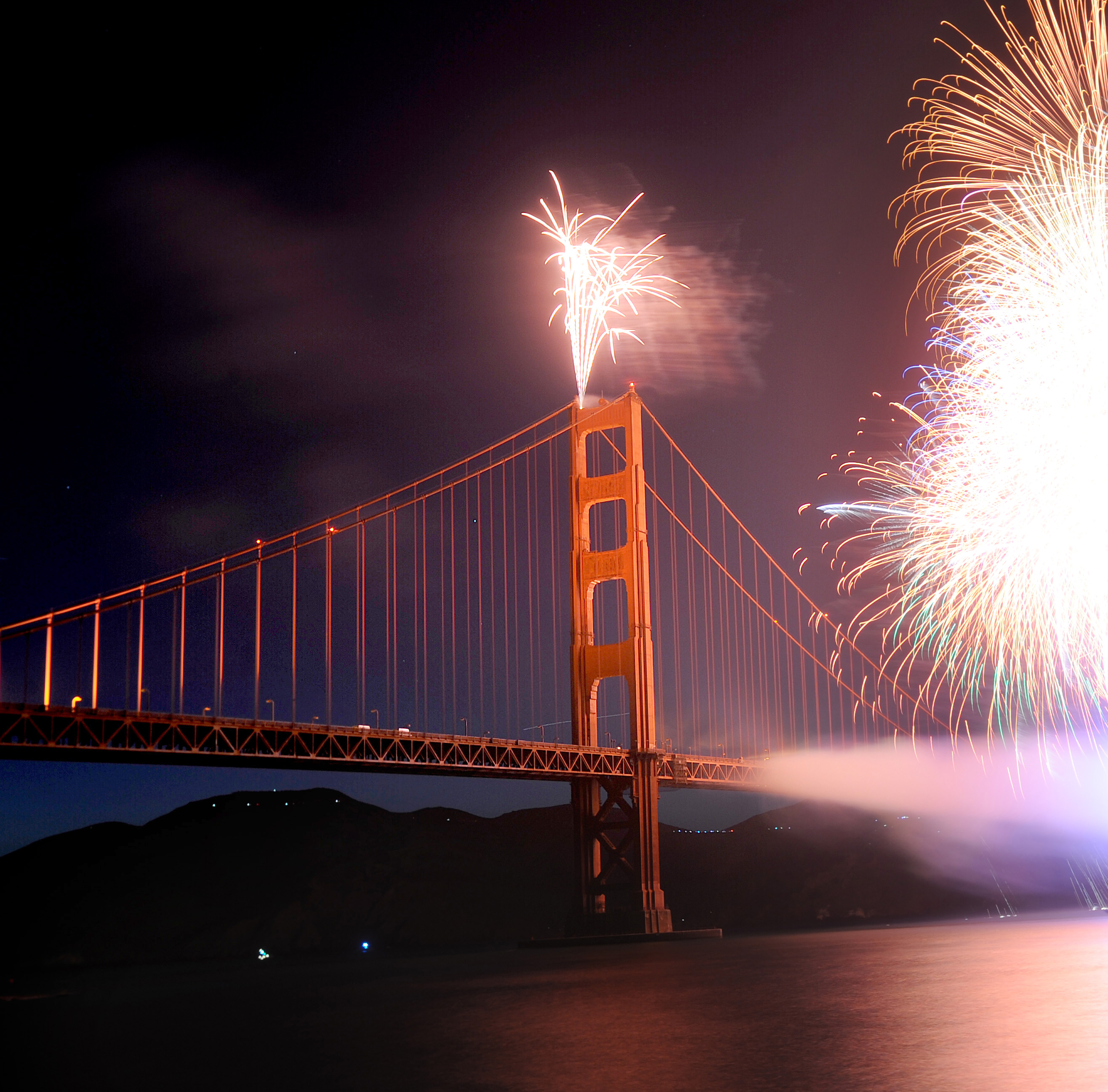 Source-feed image associated with SF will light up Golden Gate Bridge in rare, historic 4th of July fireworks display