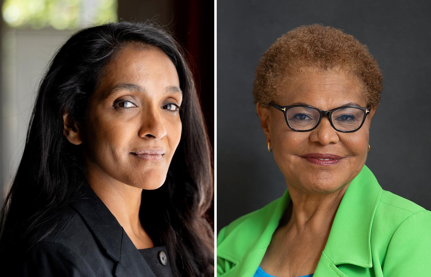 Image from linked report: Mayor Bass and challenger Raman each raise about $2.5 million in campaign funds