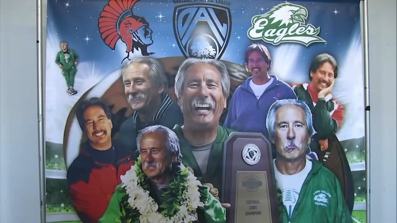 Source-feed image associated with Laney College remembers legendary coach John Beam as new football season begins