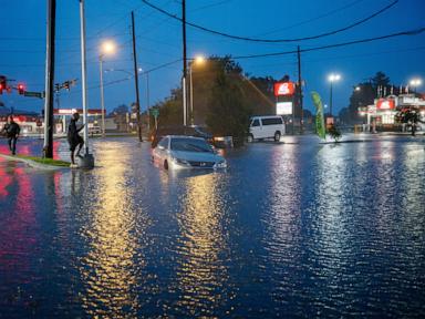 Source-feed image associated with Tropical storm remnants pound Gulf states with heavy rain after tornadoes hit the Midwest