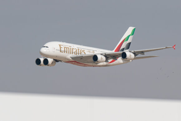 Source-feed image associated with Emirates Offers War Travel Insurance as Gulf Carriers Reboot
