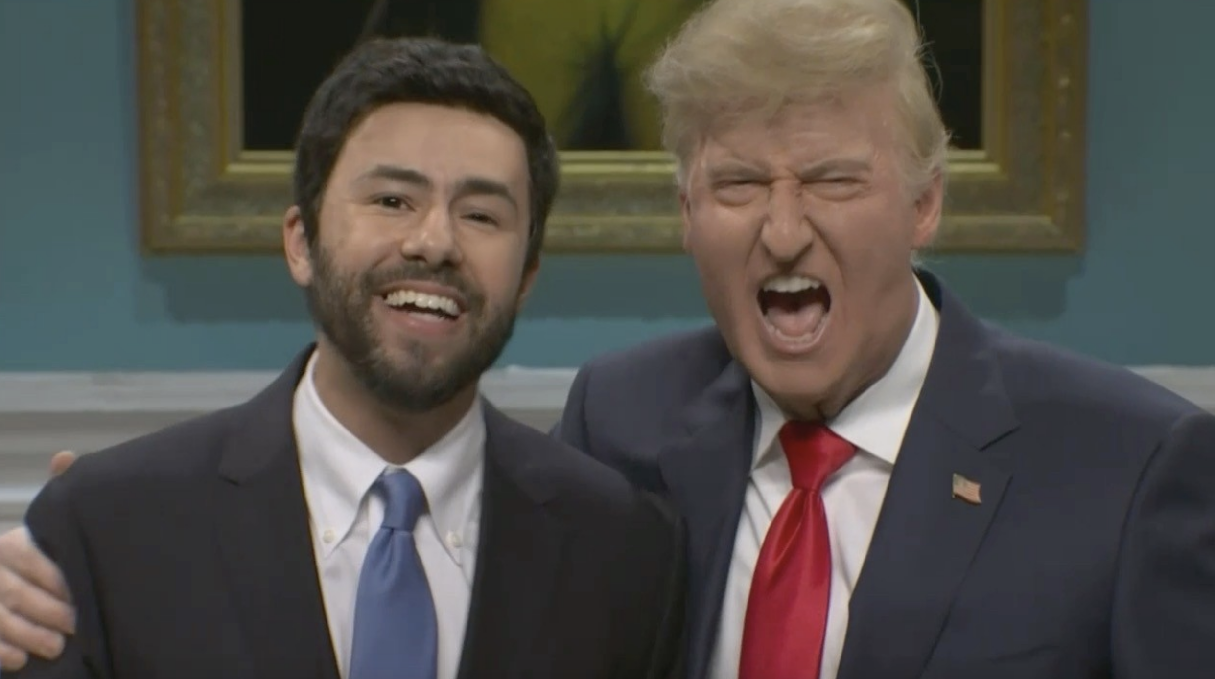 Image from linked report: ‘SNL’ Opens Season With Mamdani Hanging Out With BFF Trump, Natalie Harp Going ‘Obsession’ Over President