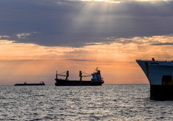 Source-feed image associated with Ships Adopt Makeshift Anti-Drone Defenses as Black Sea Attacks Intensify