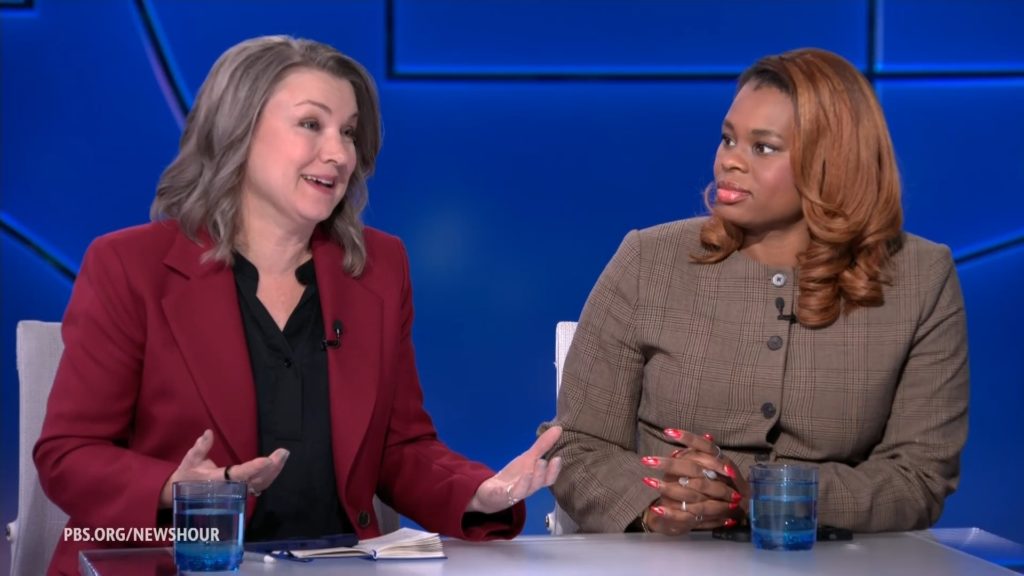 Source-feed image associated with Tamara Keith and Jasmine Wright on the limits of Trump's power