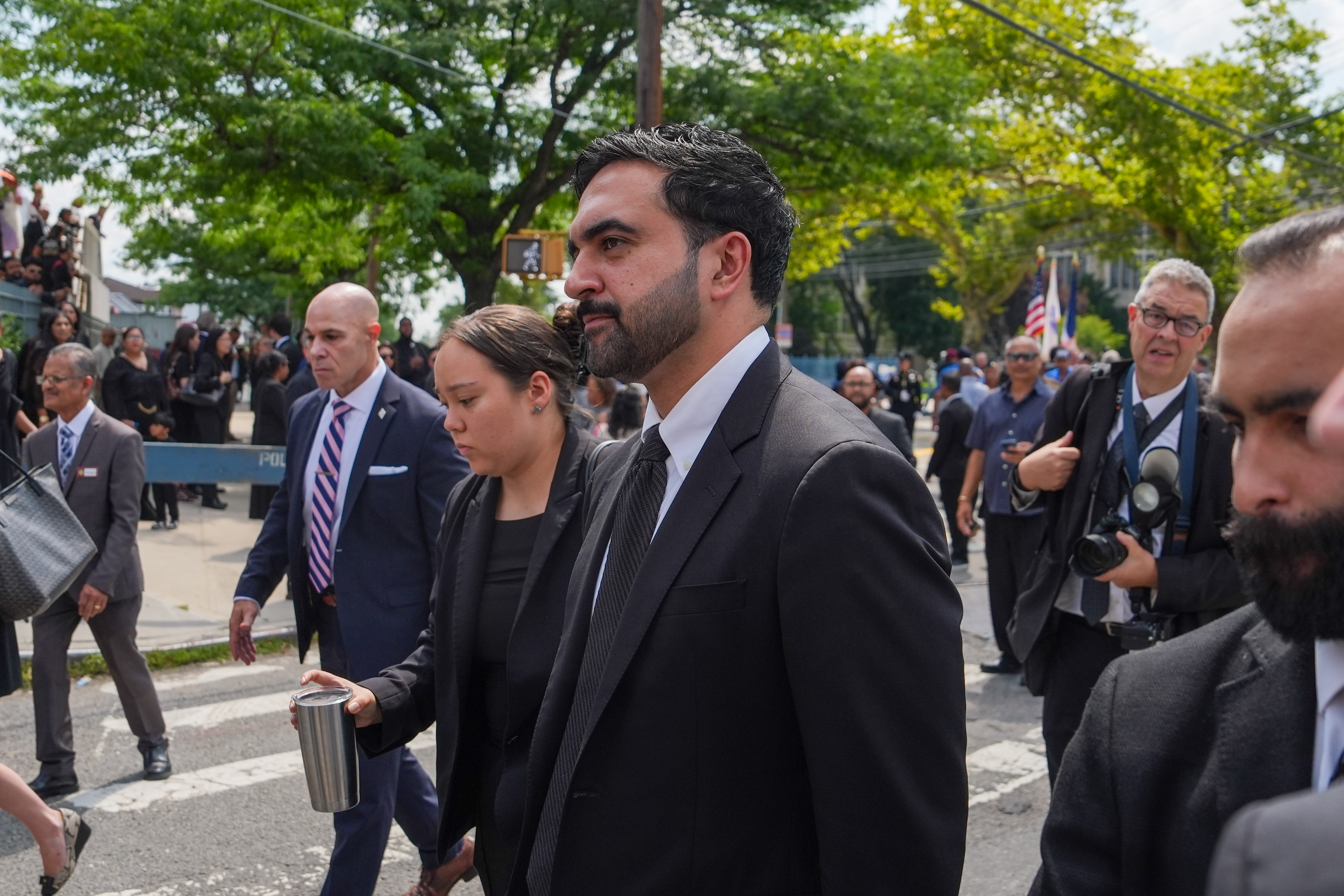 Source-feed image associated with George Pataki, Rudy Giuliani, some 9/11 families oppose Mamdani's attendance at Friday's WTC ceremony
