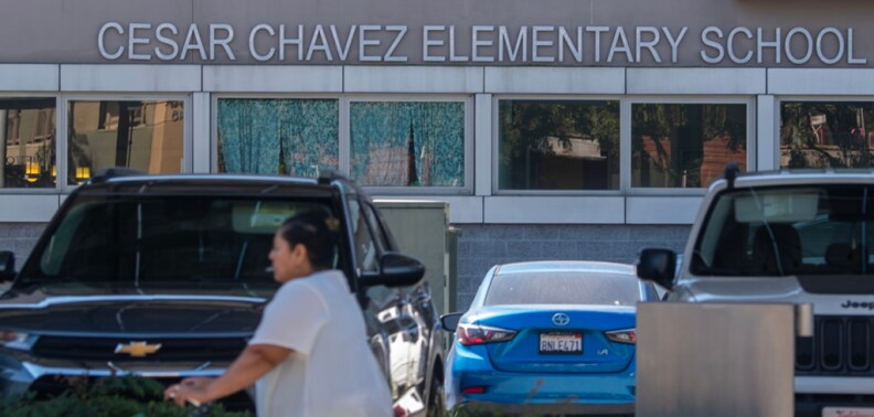 Image from linked report: Removing César Chávez’s name has given this school a chance to define its own identity
