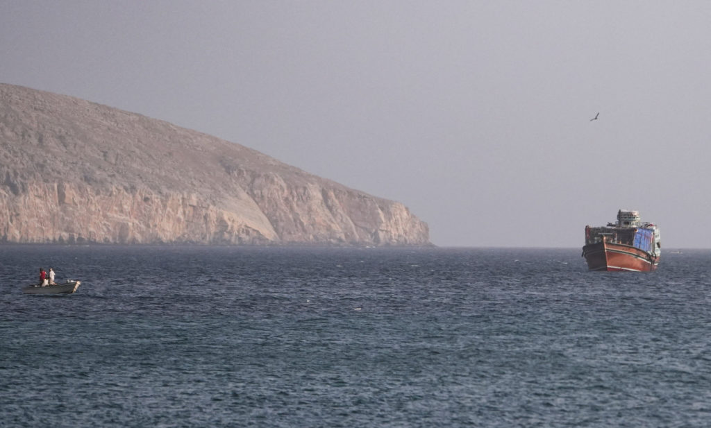 Source-feed image associated with U.S. and Iran dig in over control of the Strait of Hormuz