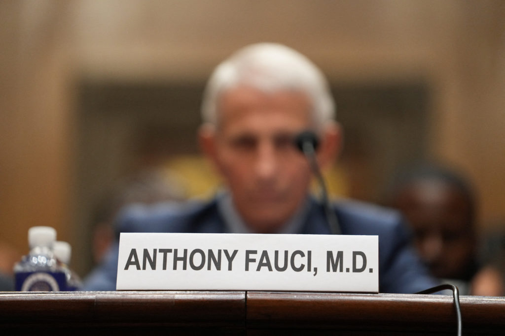 Source-feed image associated with WATCH: Fauci invokes 5th Amendment, declining to answer questions in GOP-led hearing on COVID-19