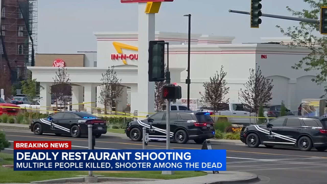 Source-feed image associated with Suspect dead, multiple injuries and deaths, including In-N-Out worker, reported after Idaho shooting