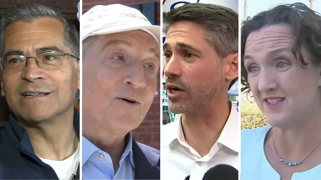 Source-feed image associated with Democratic candidates rally voters as CA governor's race enters final stretch ahead of primary