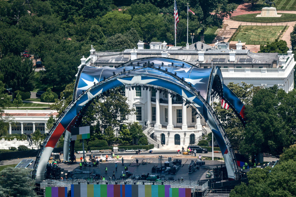 Source-feed image associated with Lawsuit aims to block UFC fight on White House South Lawn for Trump's birthday