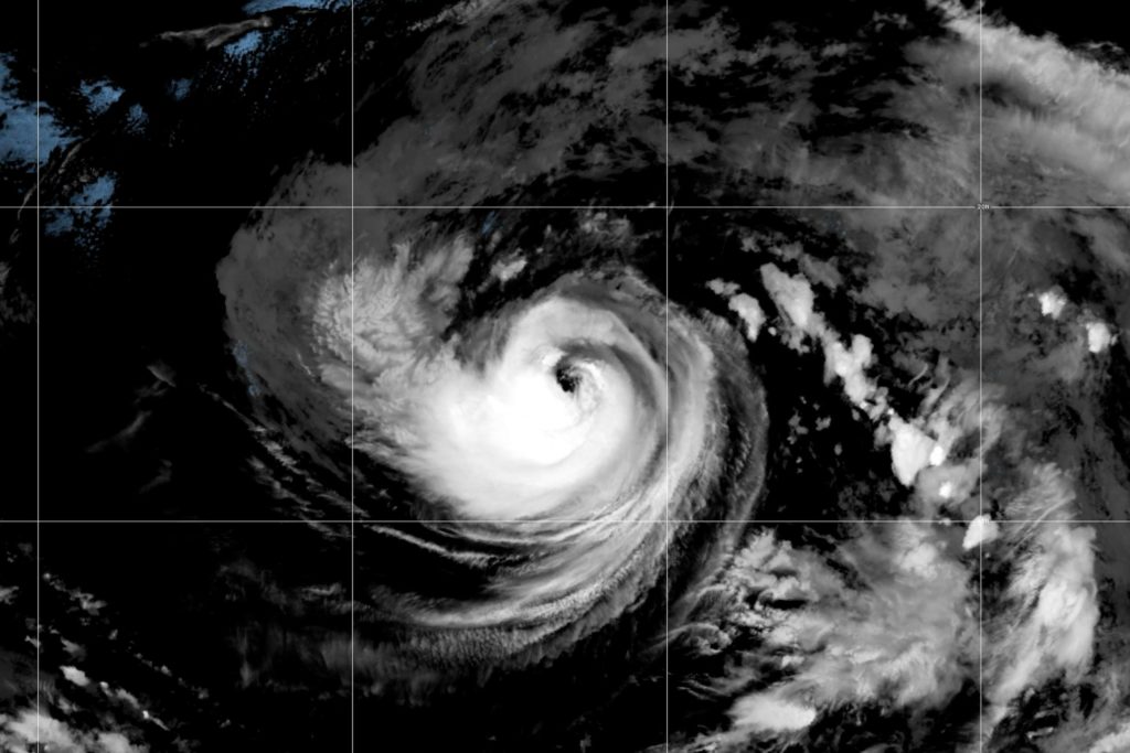 Source-feed image associated with Karina becomes a Pacific hurricane well away from land and is forecast to become a major storm