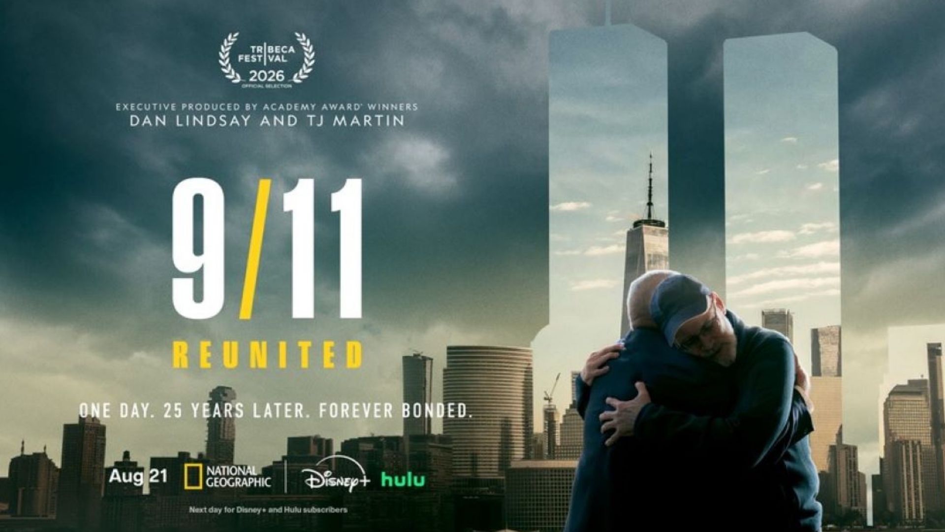 Source-feed image associated with National Geographic releases emotional trailer for new 9/11 special, '9/11 Reunited'