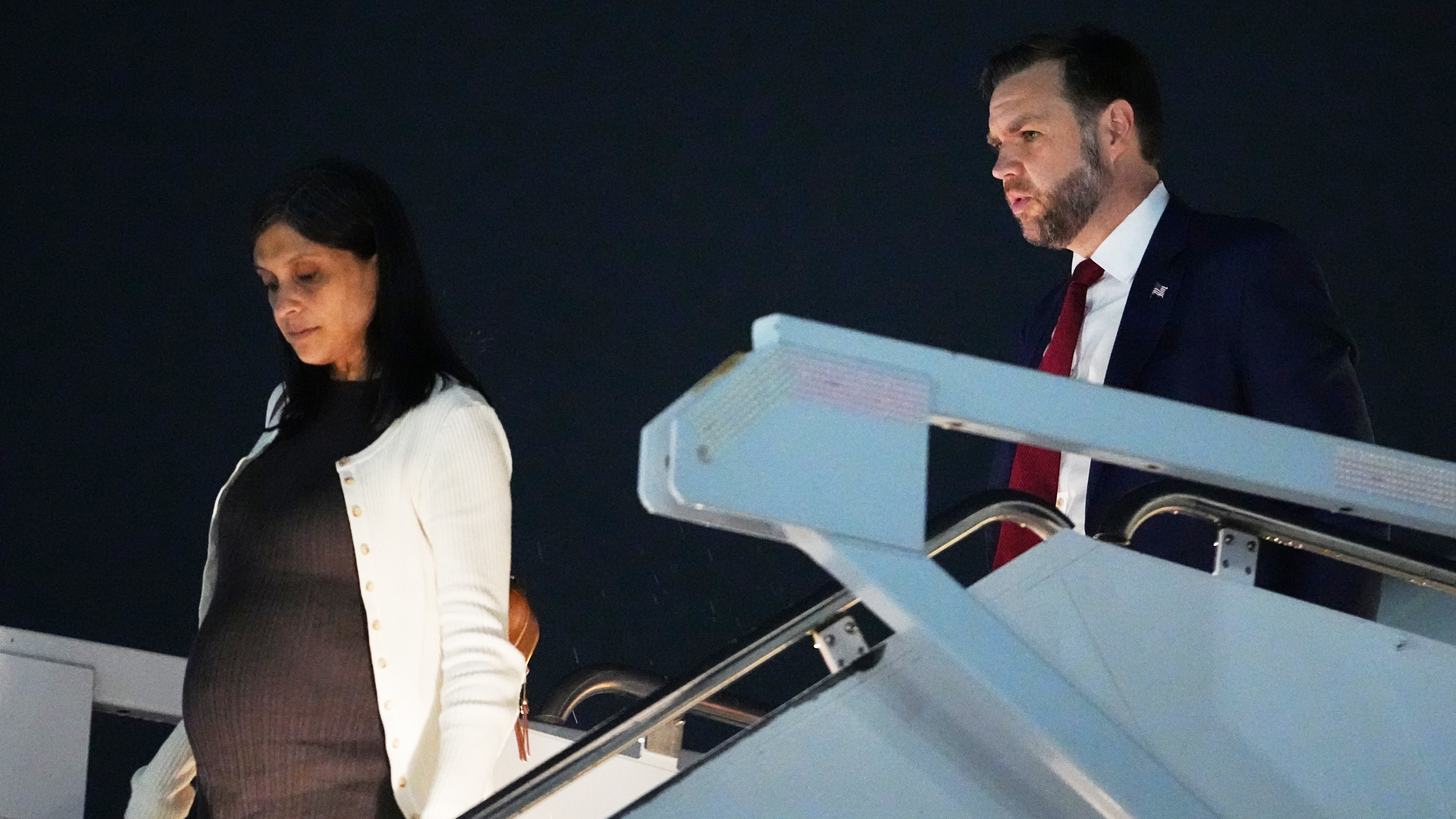 Source-feed image associated with JD, Usha Vance welcome baby boy, first child born to sitting vice president in more than 150 years