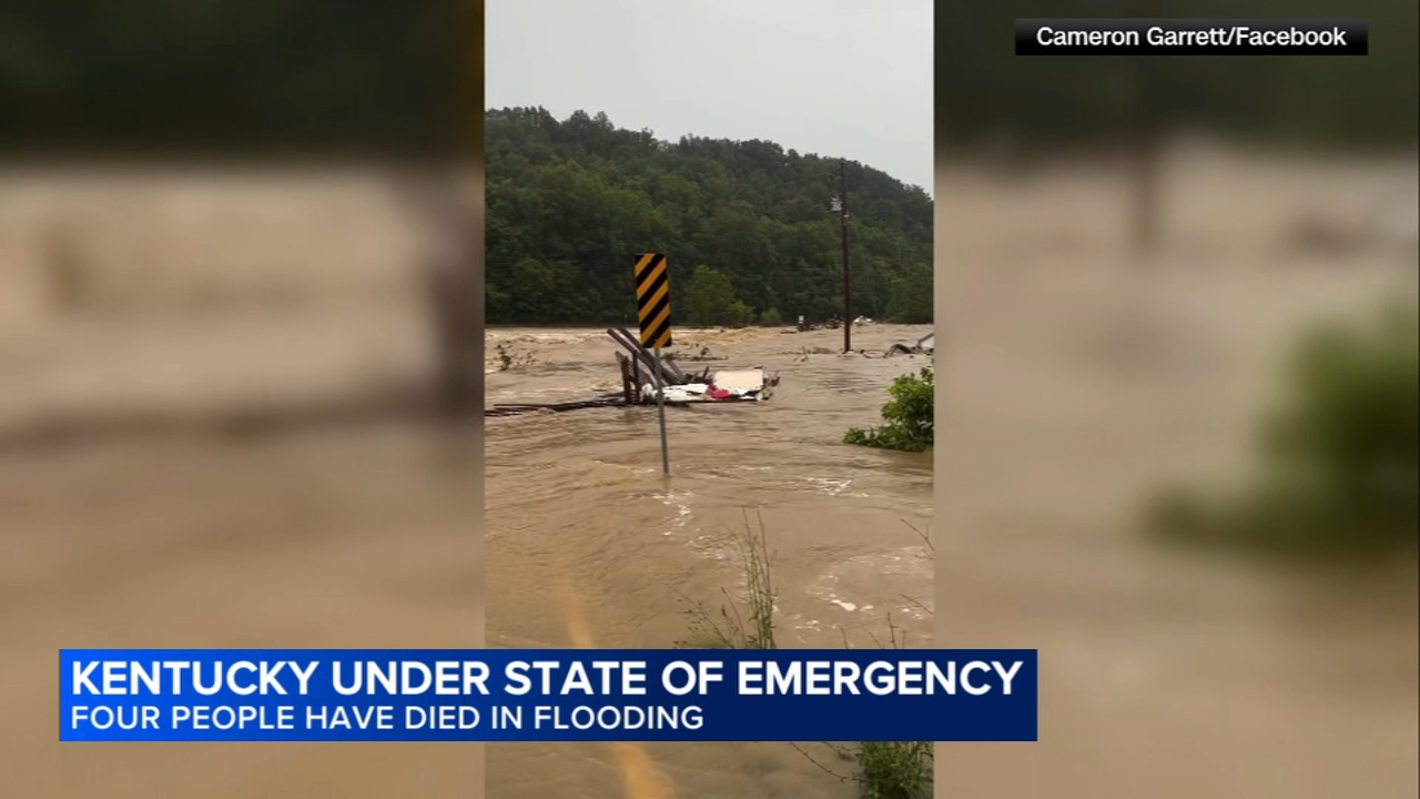Source-feed image associated with 4 dead amid flooding caused by heavy rains in Kentucky, governor says