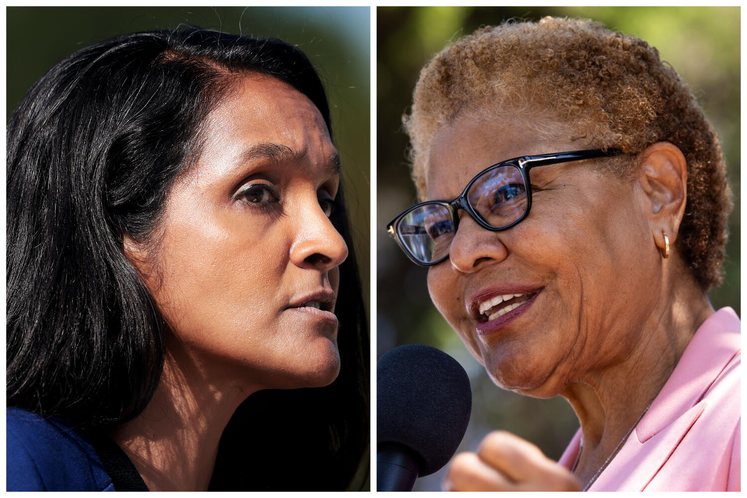 Source-feed image associated with Bass, Raman tout their environmental bona fides at L.A. forum