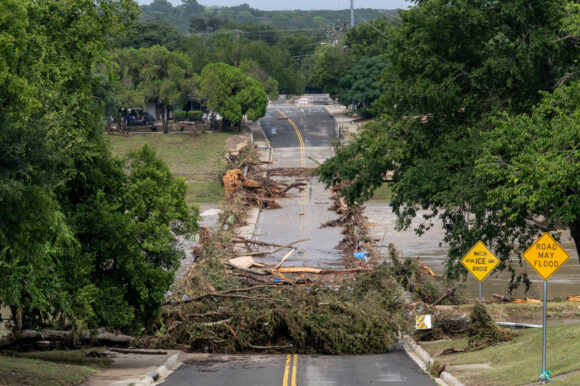 Source-feed image associated with Texas Floods Kill Two, More Storms Forecast for Overnight