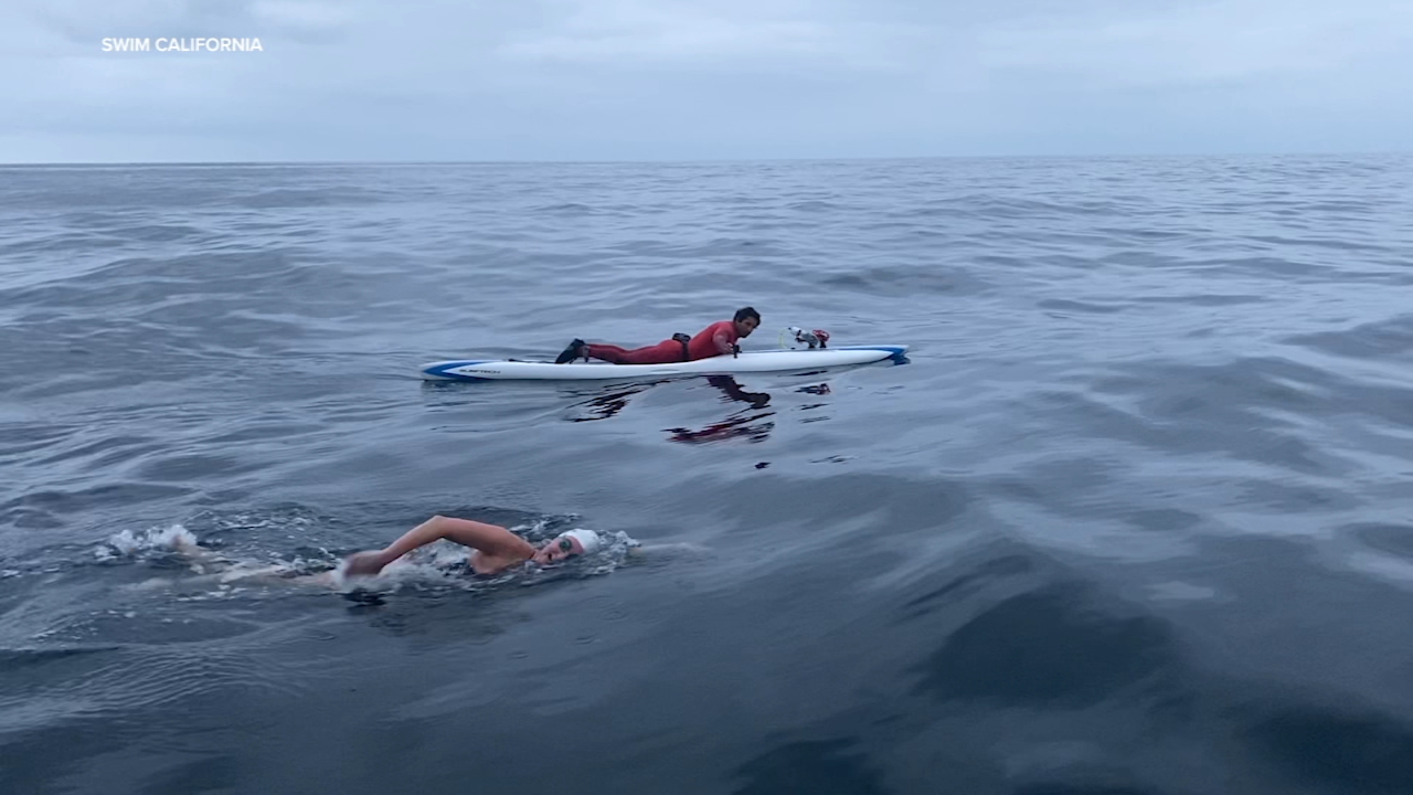 Source-feed image associated with Bay Area swimmer prepares for historic attempt to swim entire California coast