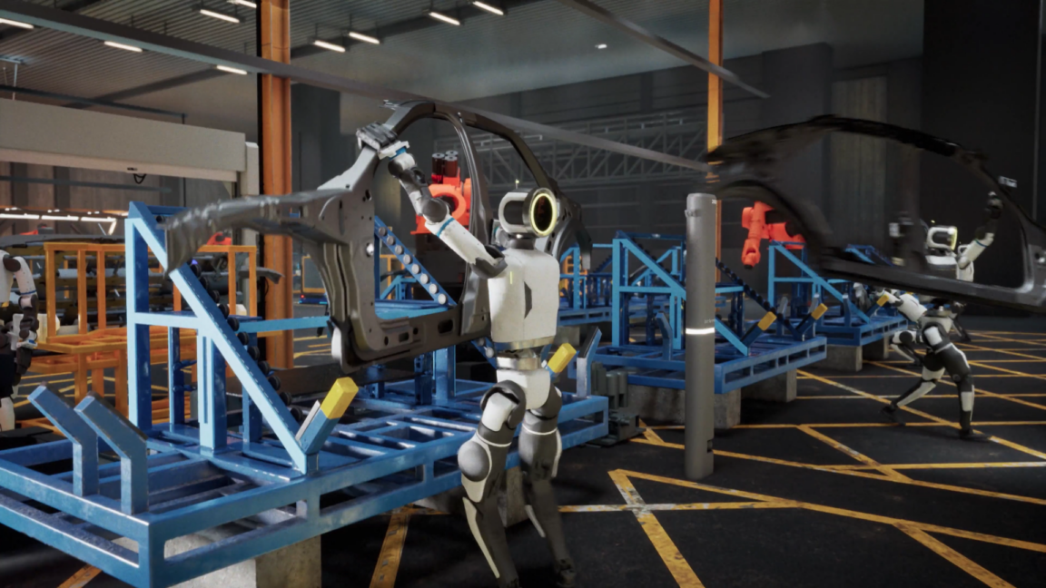Source-feed image associated with Fear of humanoid robots spurs human workers to strike at Hyundai auto factory
