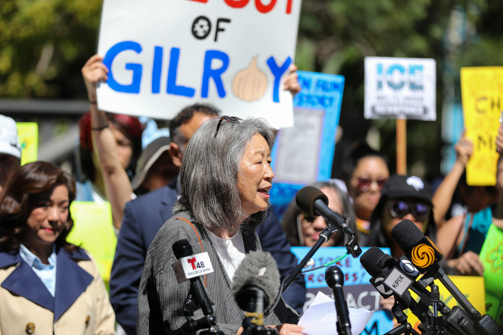 Source-feed image associated with San José Japantown Coalition Rallies Against ICE Facility in Gilroy