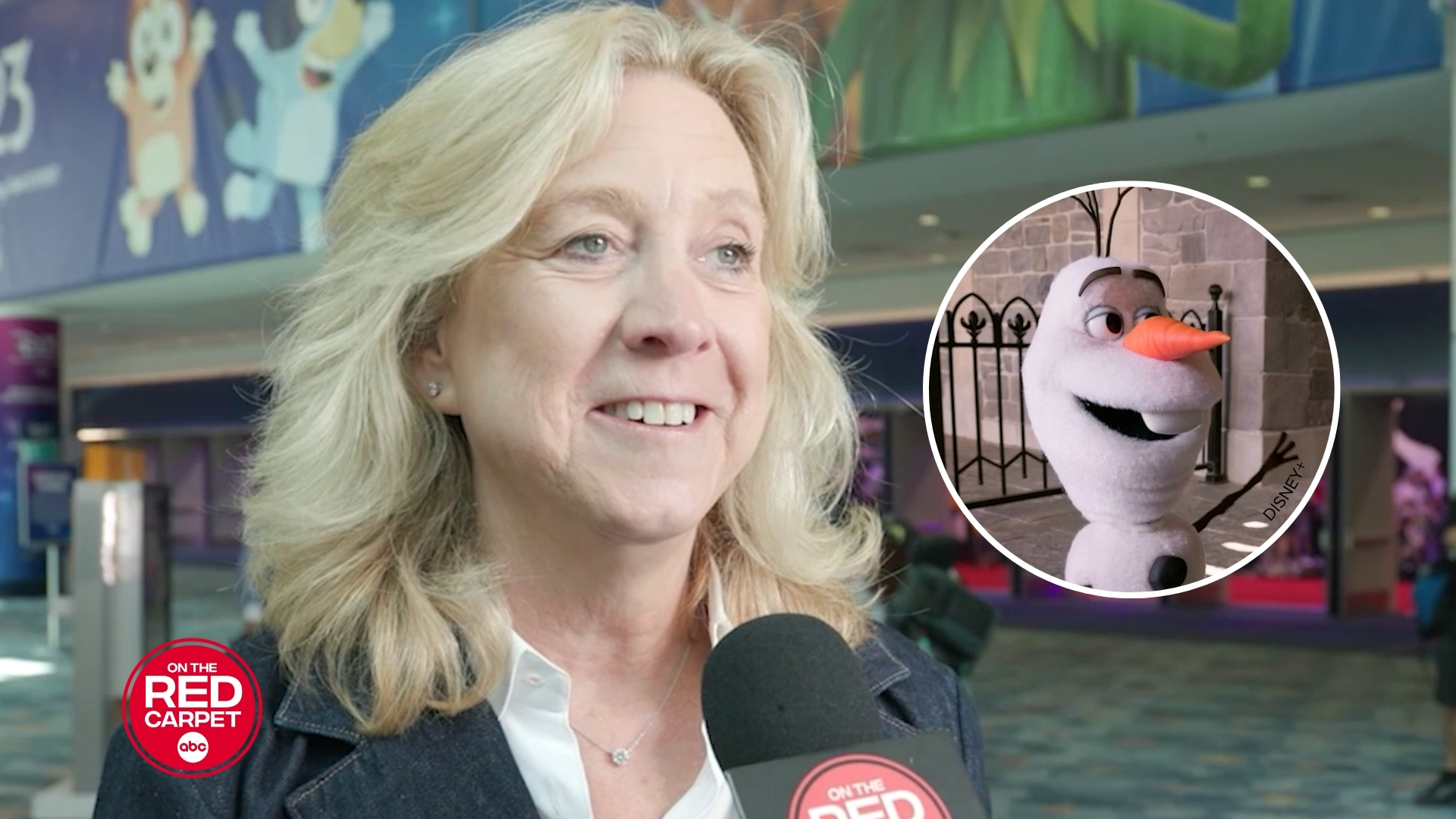 Source-feed image associated with 'Disney Worldbuilders' doc shows 'Frozen' director Jennifer Lee's unfiltered reaction to land