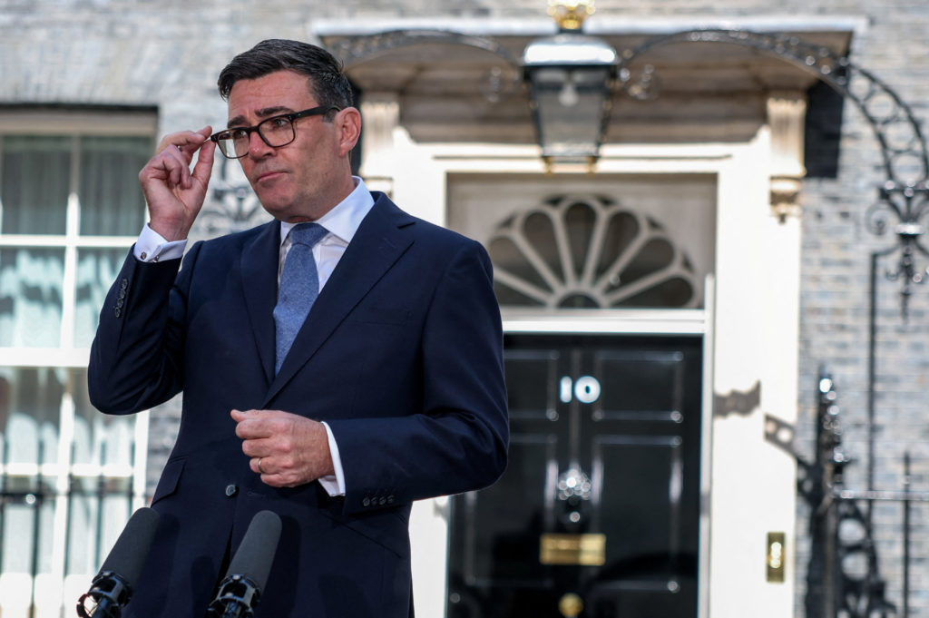 Source-feed image associated with Andy Burnham says politicians 'need to be better' in first speech as UK's new prime minister